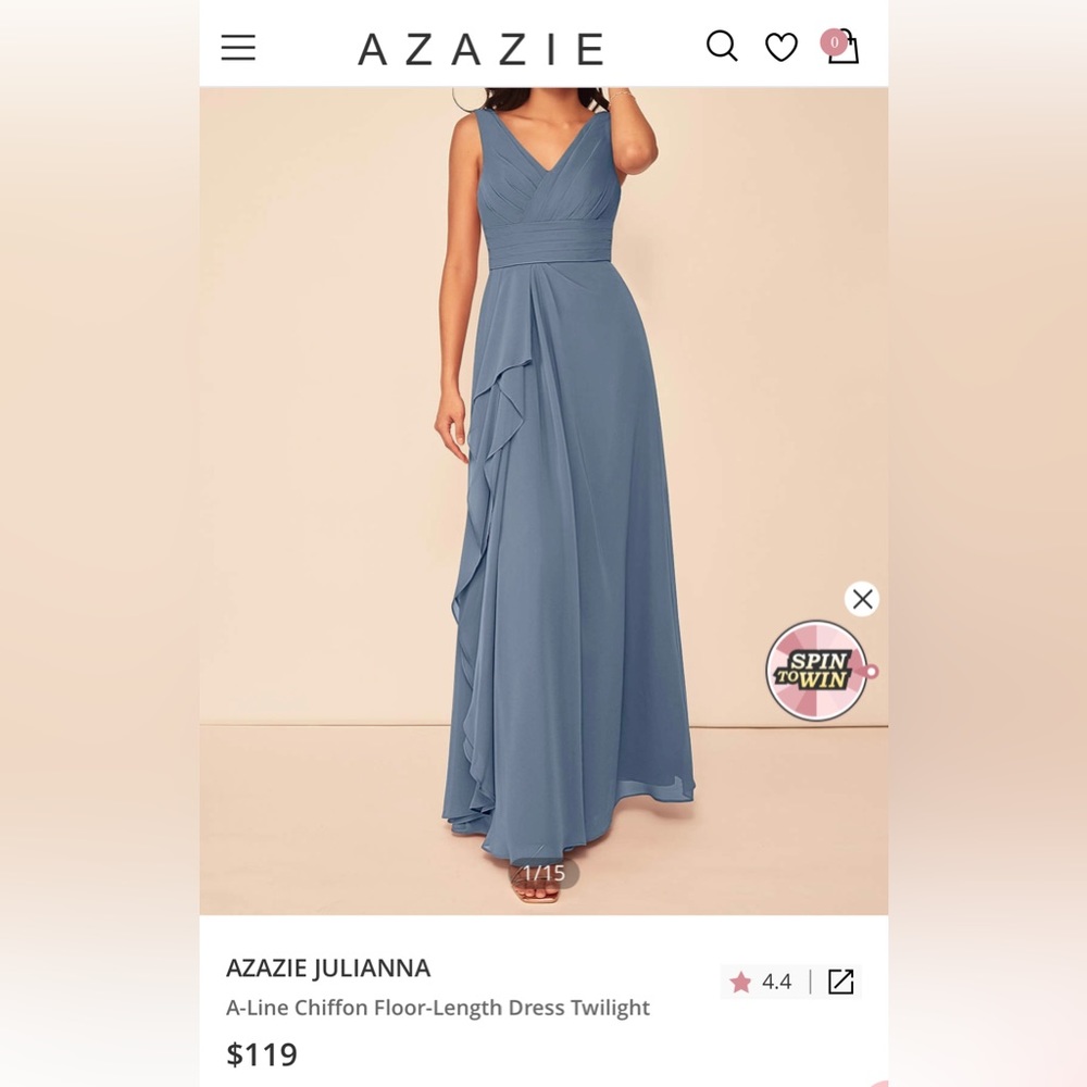 New-Never Worn/Altered Azazie JULIANNA bridesmaids Dress -20